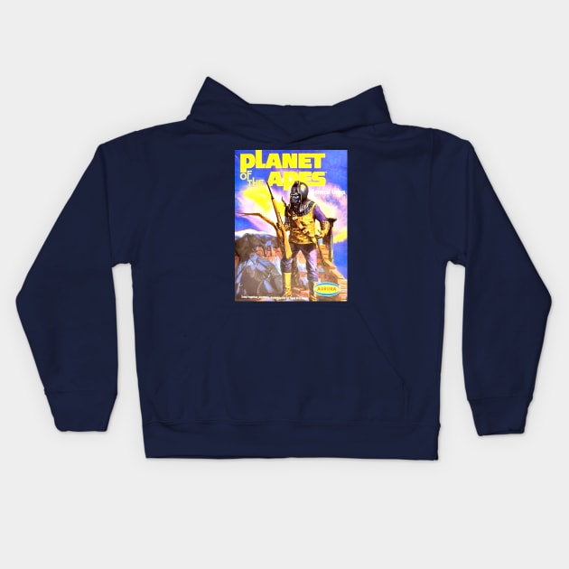 Vintage Aurora Model Kit Box Art - Planet of the Apes Kids Hoodie by Starbase79